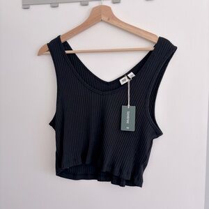 tentree cropped tank black xl never worn